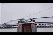 杨泗庄村 雪花飘落下的乡间建筑