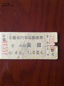 吴田社区 四十年前的车票