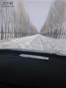 五户村 冬季入村道路