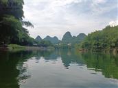 流河社区 刘三姐镇流河社区马山塘原壮古佬风景区。7月18日拍摄