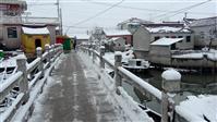 长安庄村 村西桥雪景