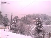 鸡笼观村 村里的雪景