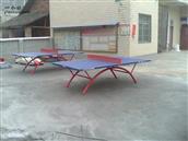 毛里坪村 办公楼前的乒乓球桌。