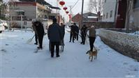 小滹沱村 锦和街道小滹沱村2024年迎接新年，全民清扫村内积雪
