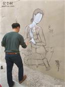 东新城村 泰国清迈艺术家为东新城村绘制壁画